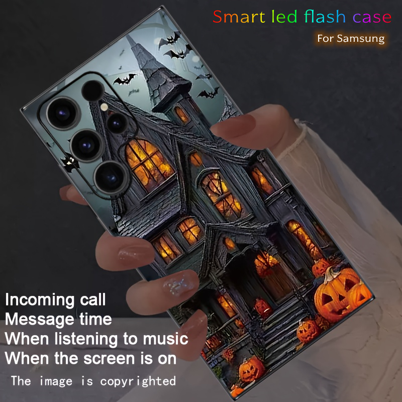 Led Flash Case - 할로윈 테마 성 모양 야광 휴대폰