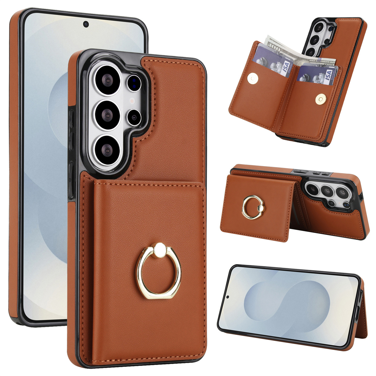 Phone Kickstand Ring - 카드 홀더 링 킥스탠드가 있는 지갑형