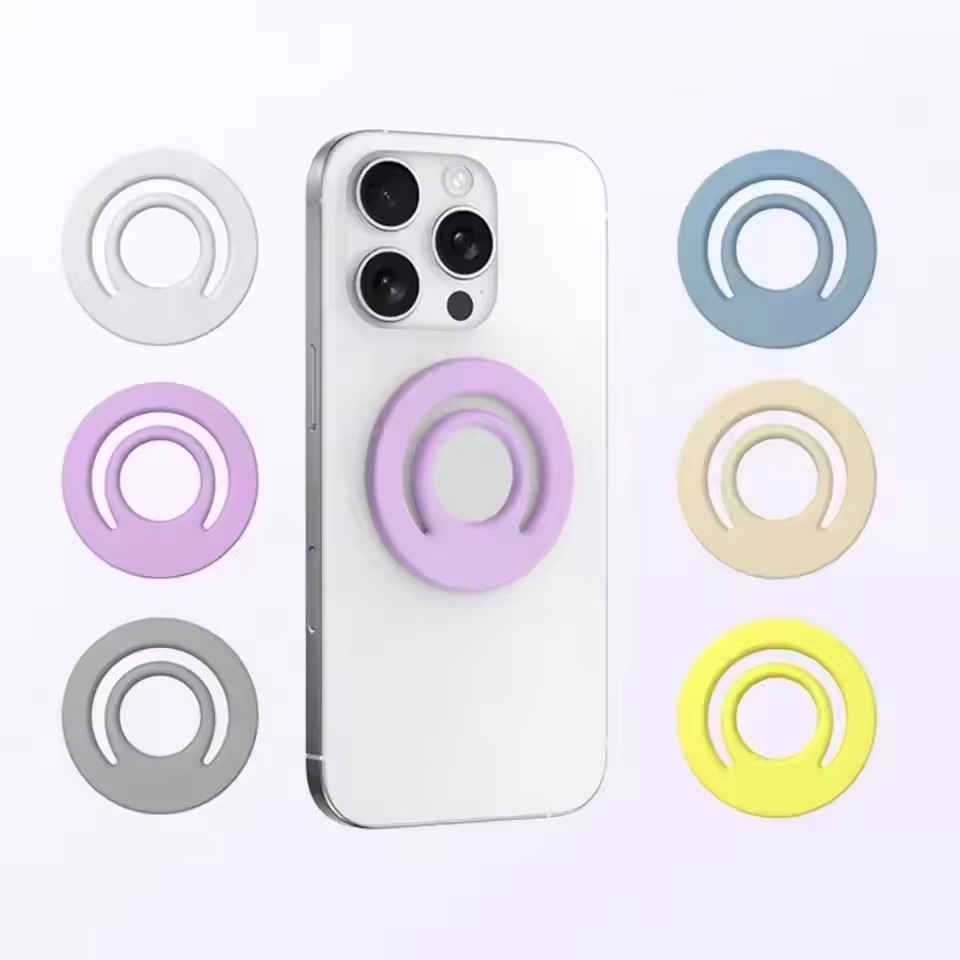 Phone Kickstand Ring - 자석 실리콘 스탠드 핑거 링 차량용