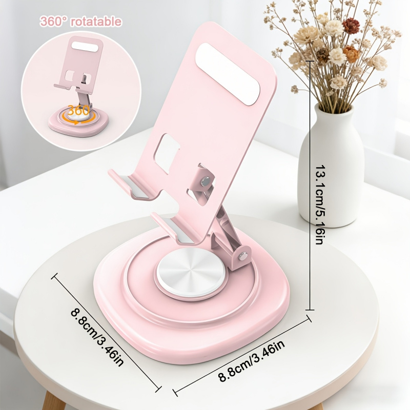 Desk Phone Stand - 마카롱 데스크탑 메탈 회전식 휴대폰/태블릿 거치대