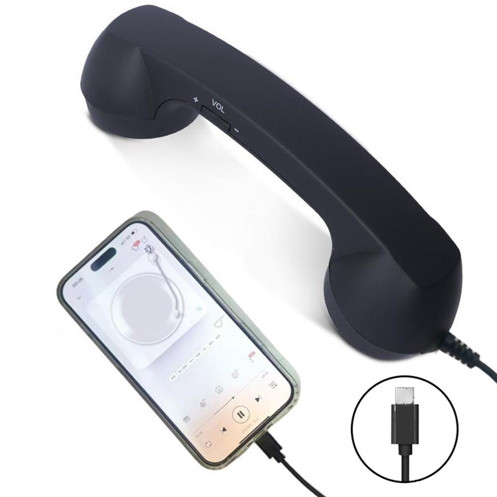 Retro Handset Phone - 휴대폰용 핸드셋 레트로 타입-C 마이크가 있는