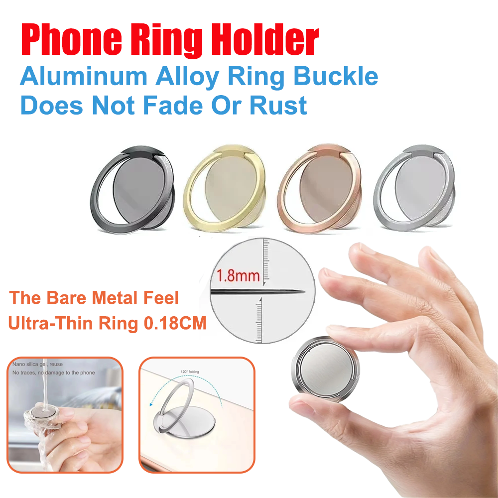 Phone Kickstand Ring - 초박형 메탈 링 홀더 스탠드 폰용