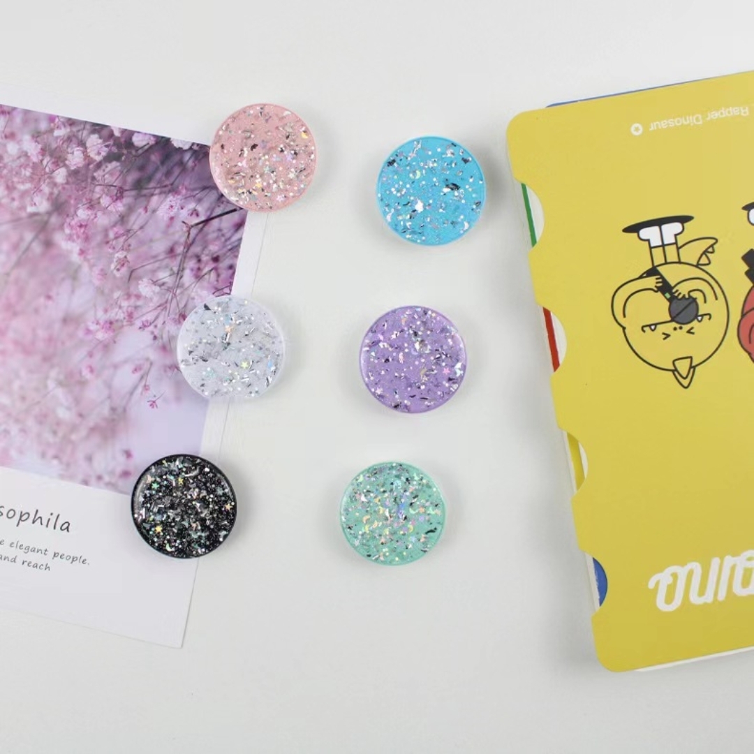 라운드 글리터 휴대폰 거치대 링 거치대, 범용 휴대폰  - Pop Socket Grip review and price