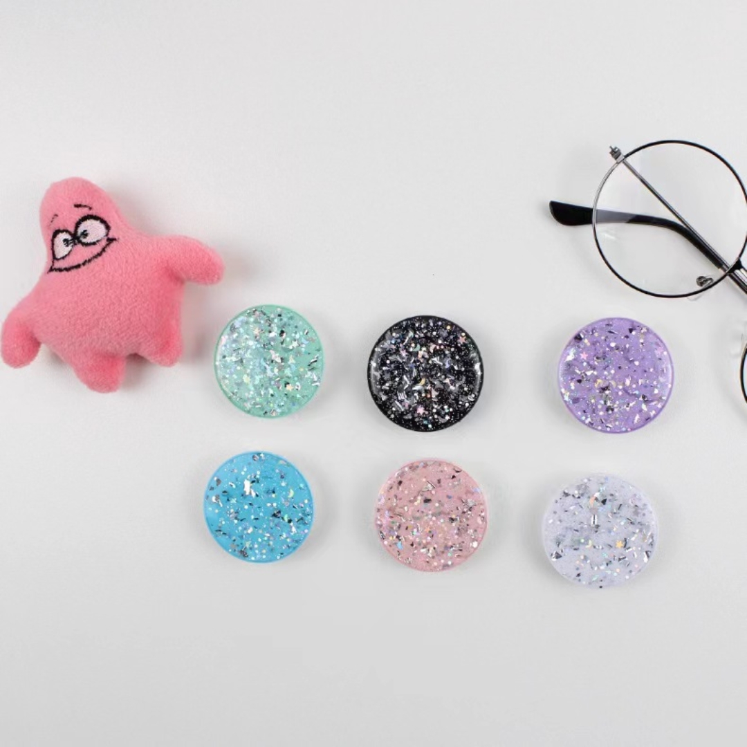 라운드 글리터 휴대폰 거치대 링 거치대, 범용 휴대폰  - Pop Socket Grip review and price