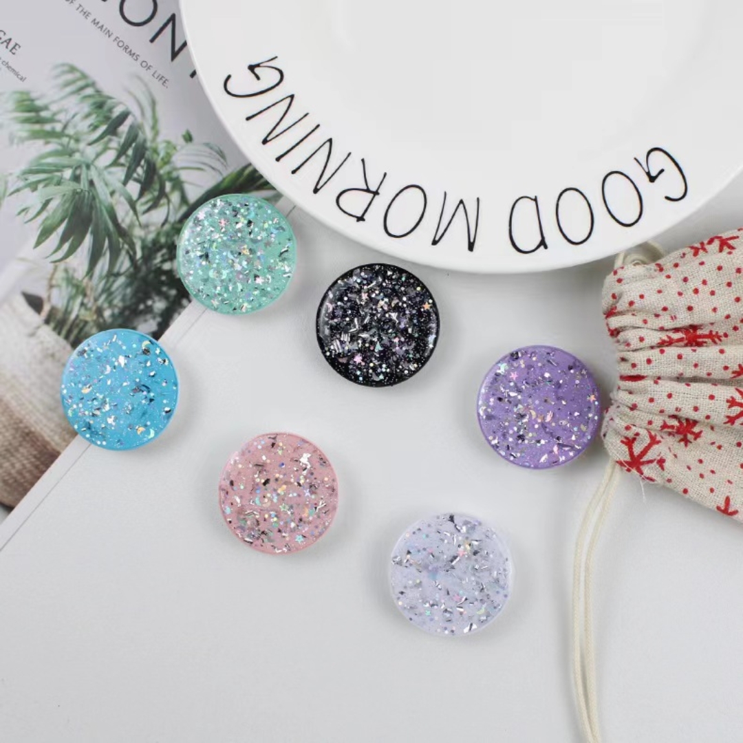 라운드 글리터 휴대폰 거치대 링 거치대, 범용 휴대폰  - Pop Socket Grip review and price