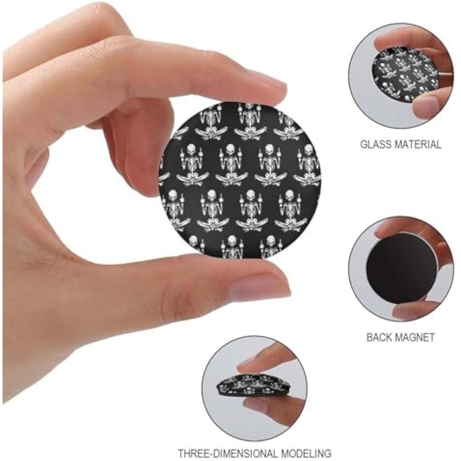 명상하는 해골 중지 손가락 팝소켓 그립 재미있는 고스  - Pop Socket Grip review and price
