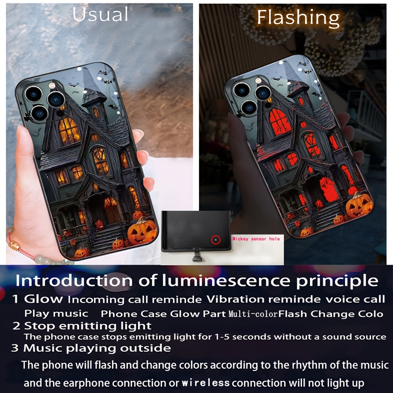 할로윈 테마 성 모양 야광 휴대폰 케이스 (삼성 S21 - Led Flash Case review and price