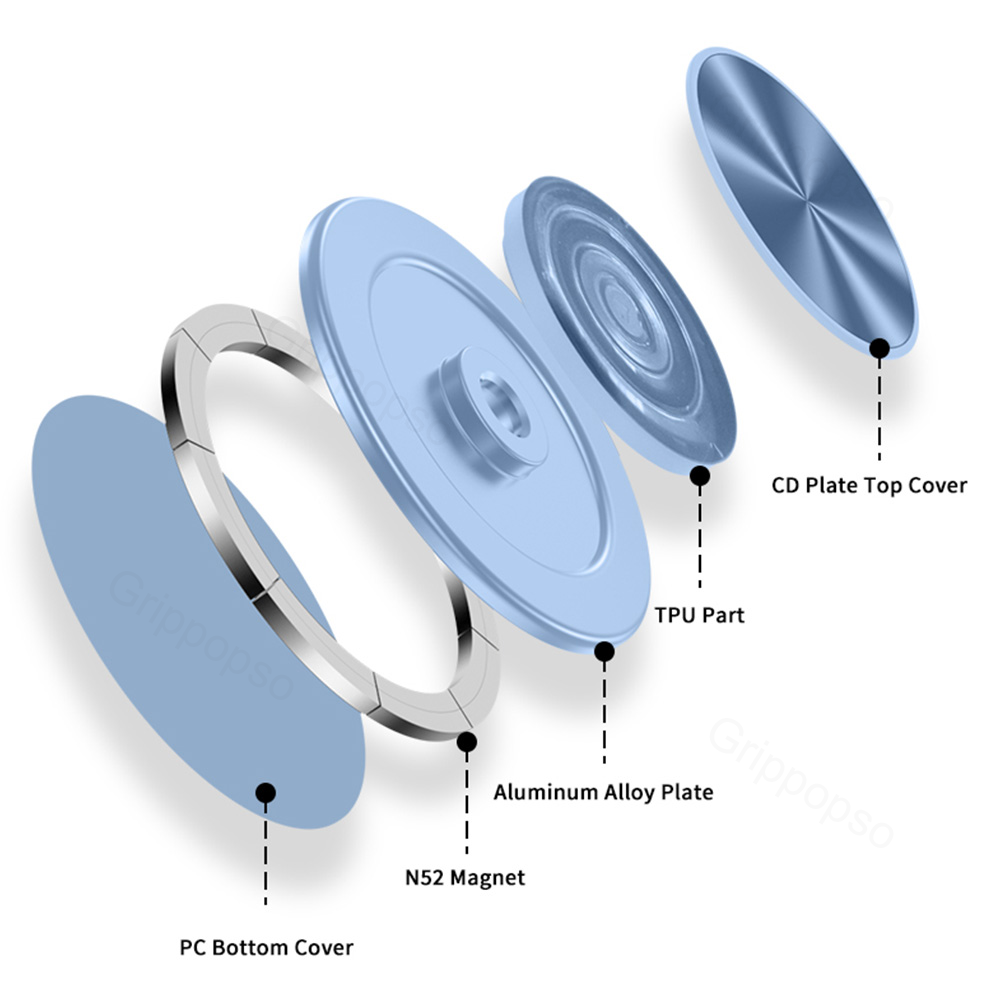 Grippopso 1/2PCS 알루미늄 52 자석 마그 - Pop Socket Grip review and price