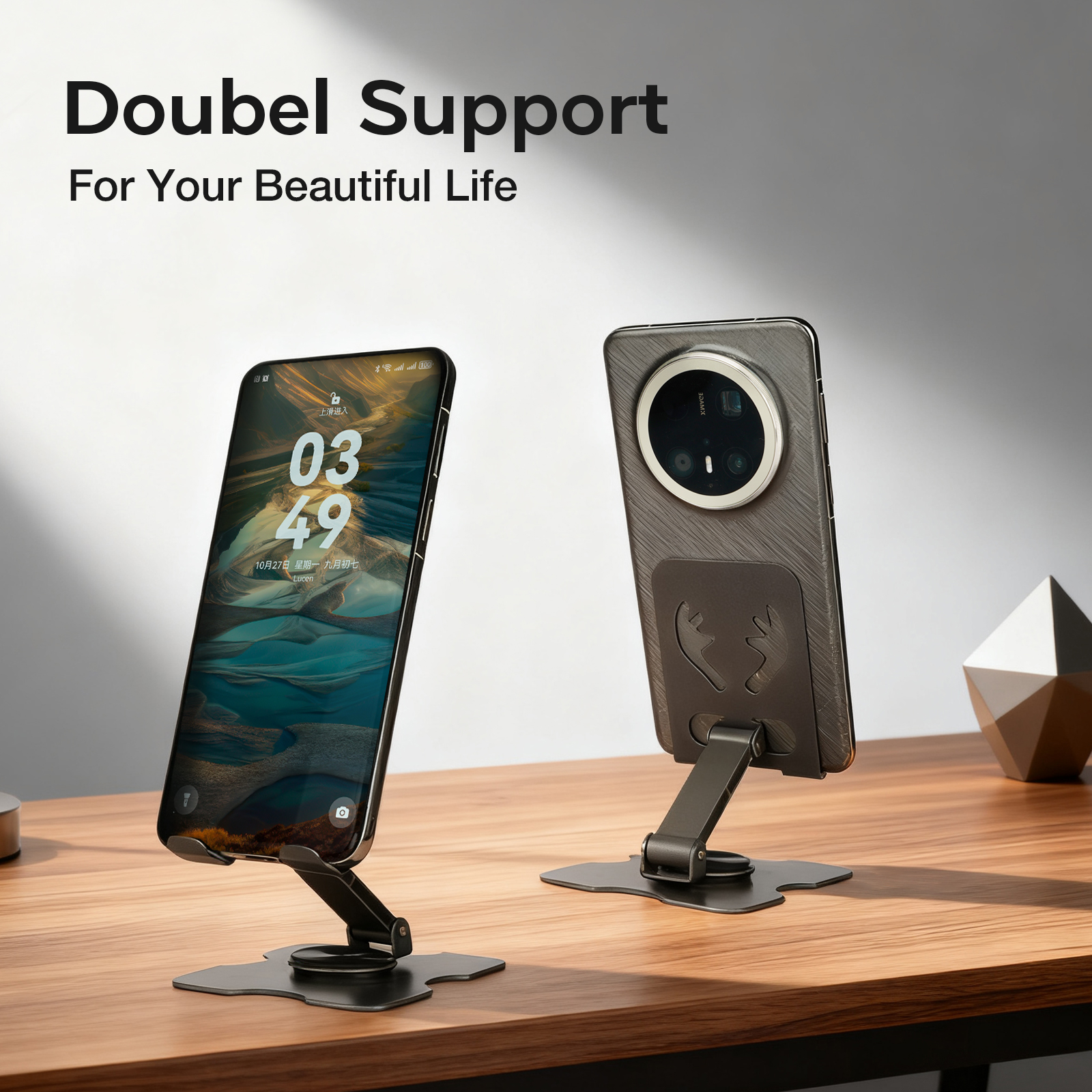 범용 알루미늄 합금 접이식 데스크폰 홀더 스탠드 모바일 - Desk Phone Stand review and price