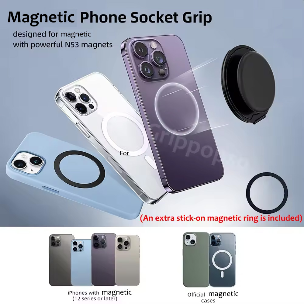 Grippopso 휴대폰 손가락 거치대 소켓, 마그네틱 - Pop Socket Grip review and price