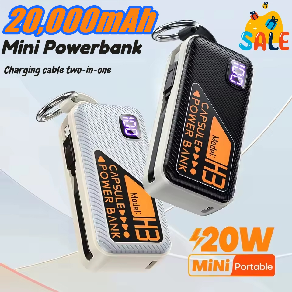 미니 파워뱅크 20000mAh 내장 케이블 PD 20W - Portable Charger 20000Mah review and price