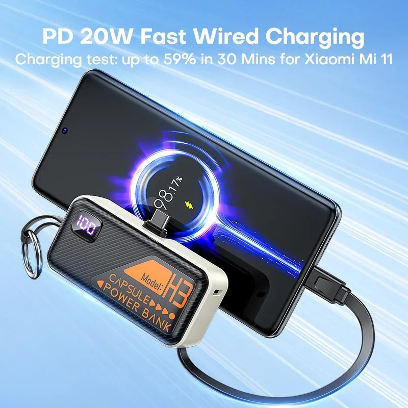 미니 파워뱅크 20000mAh 내장 케이블 PD 20W - Portable Charger 20000Mah review and price