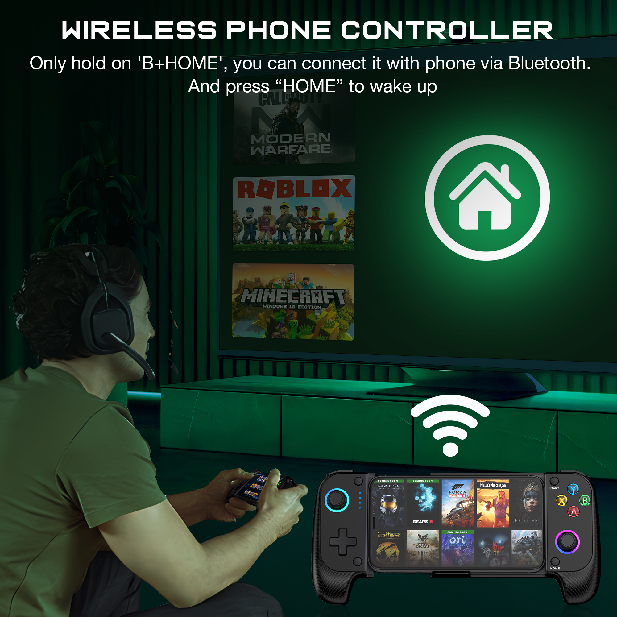 iPhone 용 DinoFire 핸드폰 게임 패드 조이 - Gaming Trigger Phone review and price