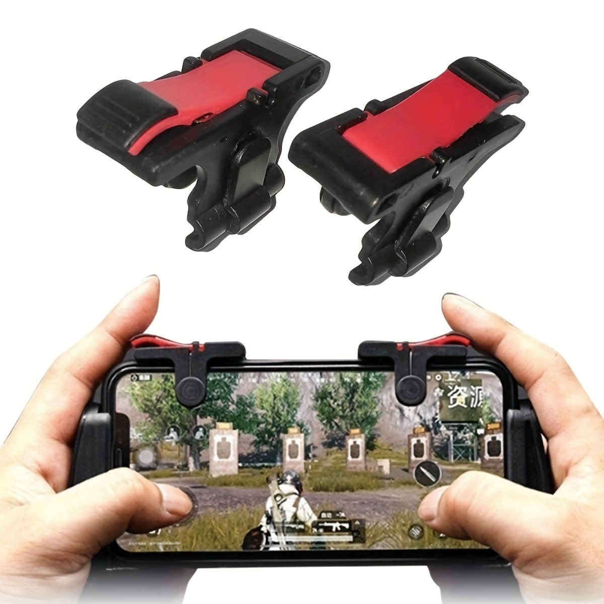 2개 듀얼 헤드 게임 트리거 + 4개 게임용 손가락 슬 - Gaming Trigger Phone review and price