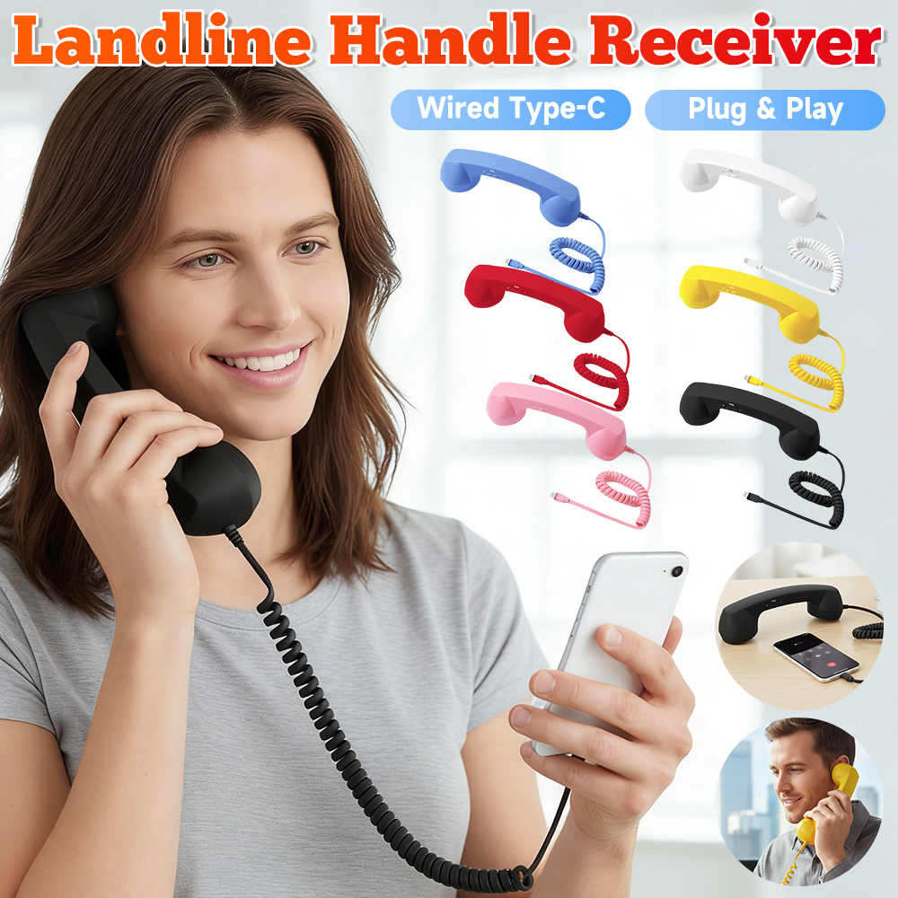 유형 C 범용 레트로 전화 핸드셋 레트로 전화 수신기  - Retro Handset Phone review and price