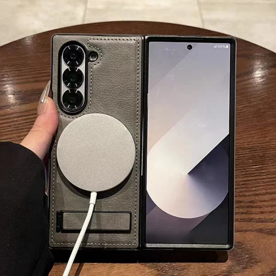 레트로 가죽 숨겨진 삼각대 폰 케이스 삼성 갤럭시 Z  - Retro Handset Phone review and price