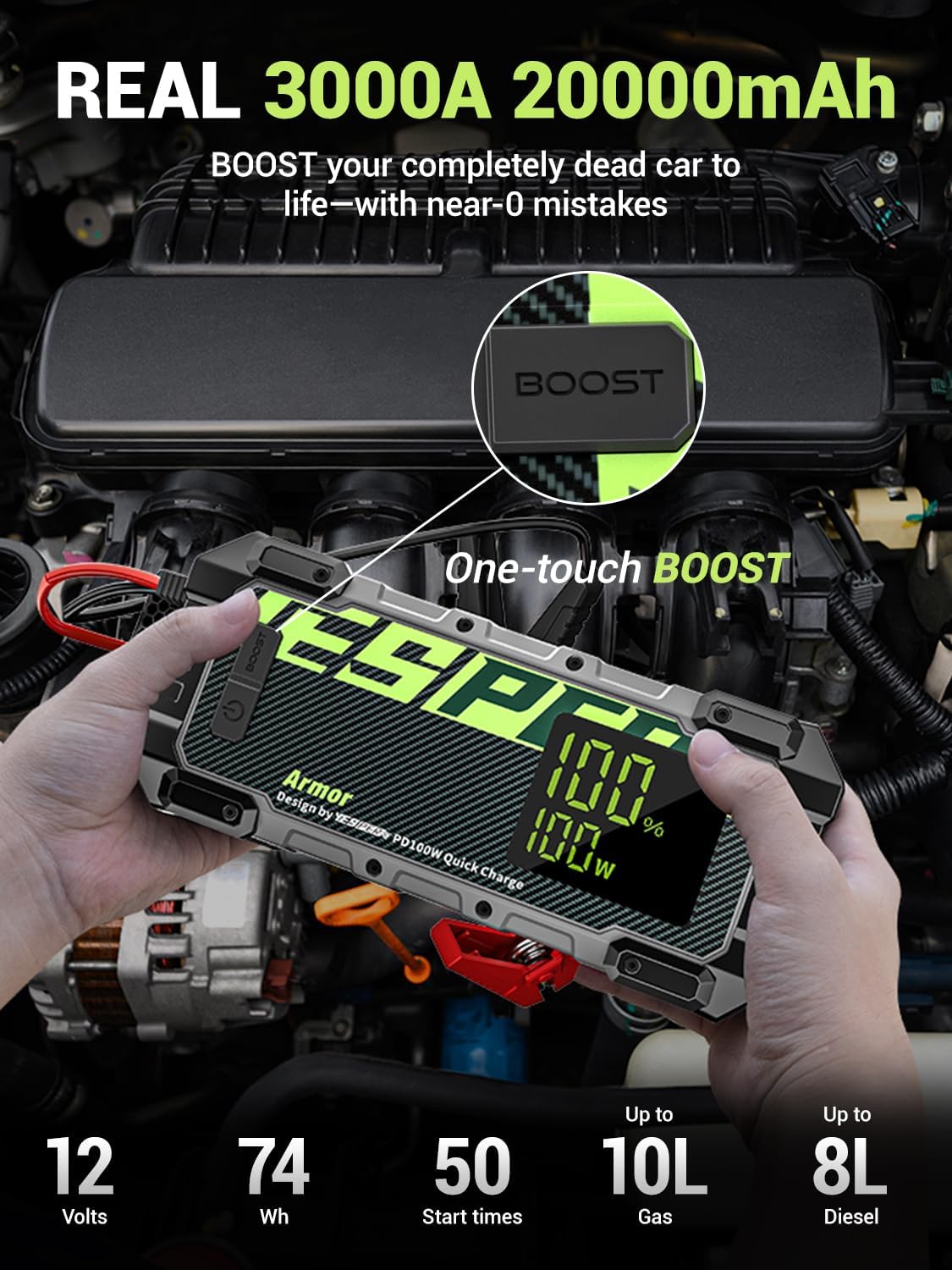 예스퍼 헤비듀티 점프 스타터: 극한 추위를 위한 엔진  - Portable Charger 20000Mah review and price