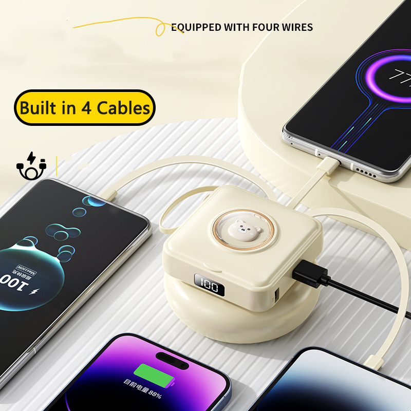 20000mAh 미니 파워뱅크 내장형 4 케이블 휴대용 - Portable Charger 20000Mah review and price