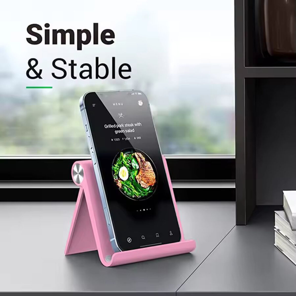범용 조절식 휴대폰 거치대 - 아이폰, 삼성 및 모든  - Desk Phone Stand review and price
