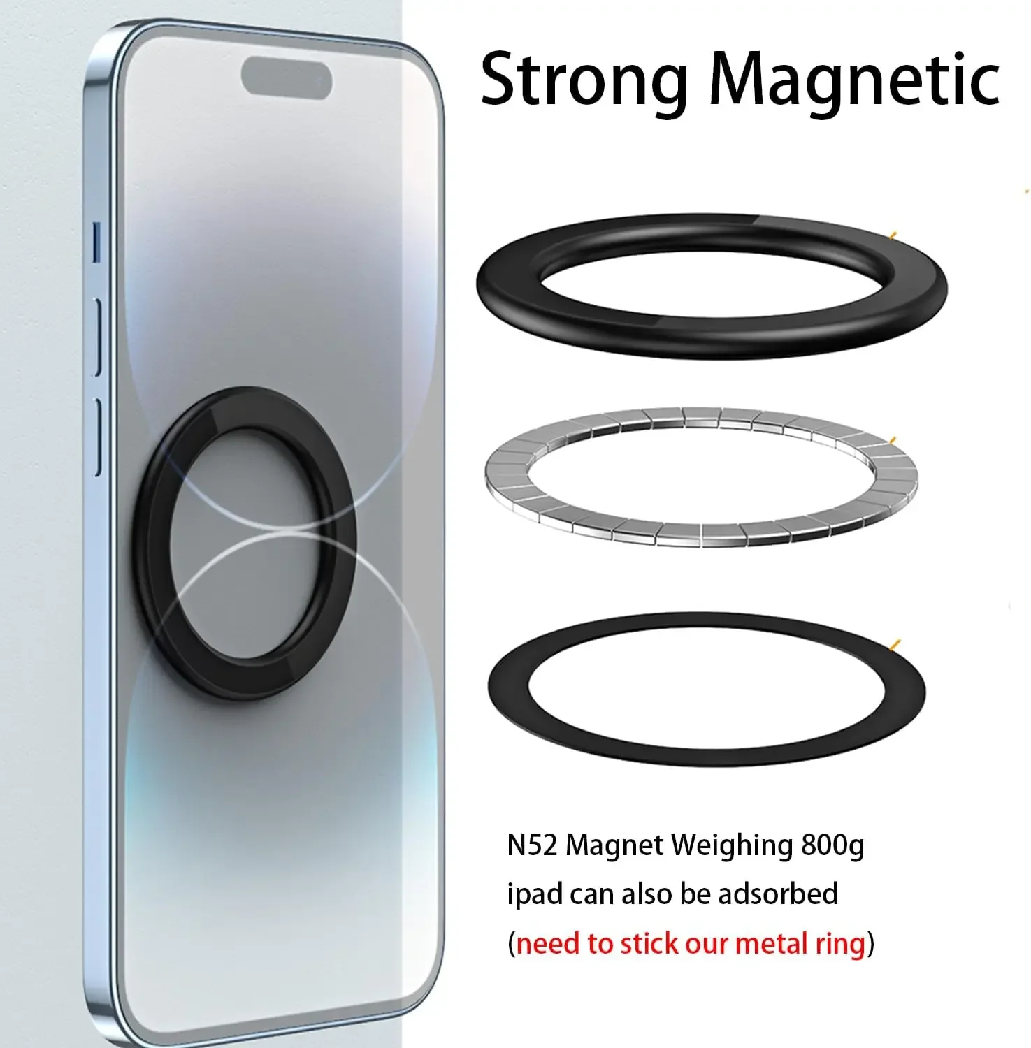 맥세이프 마그네틱 링 홀더 접착식 강력 자석 휴대폰 벽 - Phone Kickstand Ring review and price