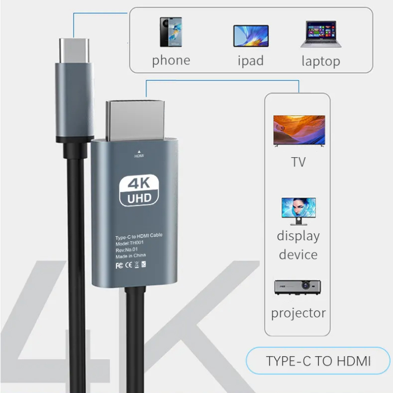 4K USB C HDMI 케이블 유형-C 30/60Hz - Hdmi Phone Adapter review and price