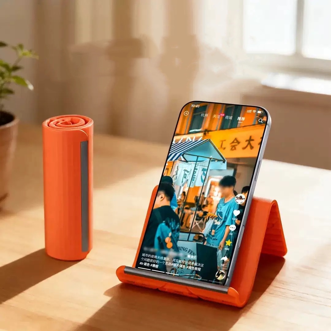 휴대용 실리콘 폰/태블릿/노트북 거치대, 창의적인 접이 - Desk Phone Stand review and price