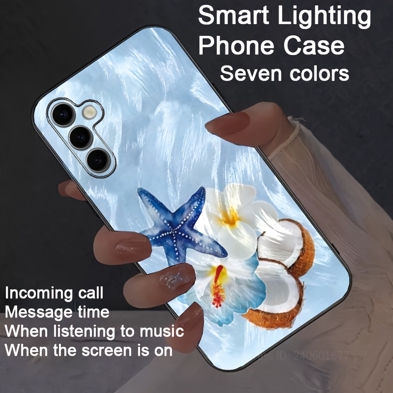 오션 엘프 돌고래 글리터 음악 야광 폰 케이스 삼성 S - Led Flash Case review and price