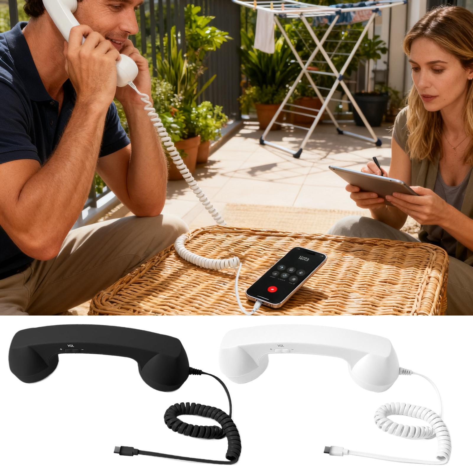 레트로 전화기 핸드셋 타입-C 레트로 클래식 편안한 가 - Retro Handset Phone review and price