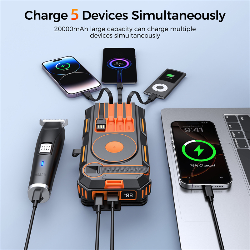 20000mAh 핸드 크랭크 태양광 보조배터리, 접이식 - Portable Charger 20000Mah review and price