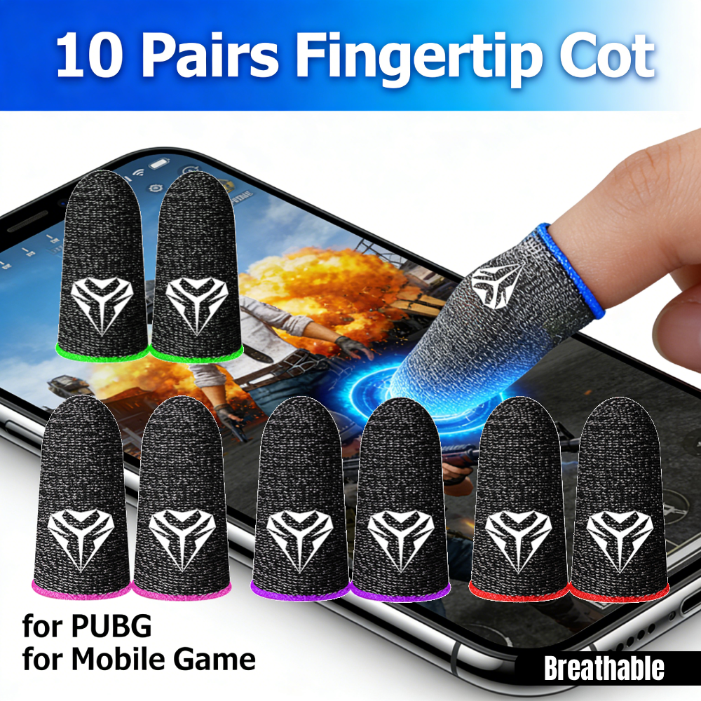 모바일 게임용 통기성 손가락 보호대 10쌍, 게임용 손 - Gaming Trigger Phone review and price