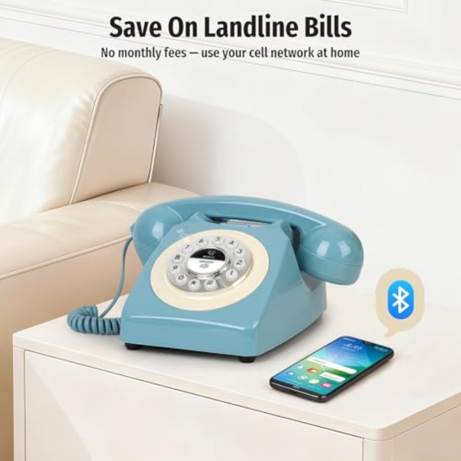 블루투스 유선 전화기 (핸드셋 및 스피커폰 포함) 레트 - Retro Handset Phone review and price