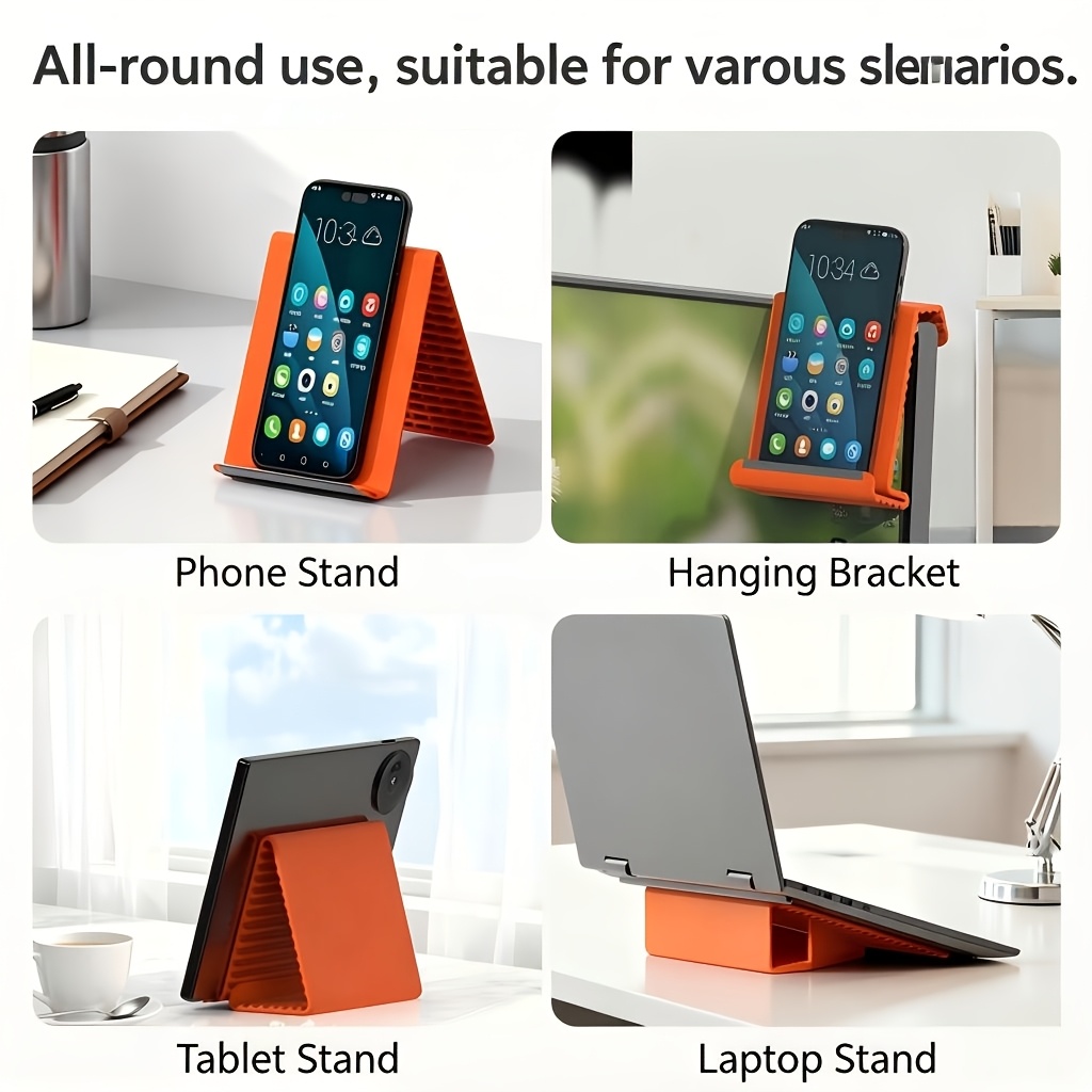 휴대용 접이식 실리콘 폰 스탠드, 유연하고 어떤 모양으 - Desk Phone Stand review and price