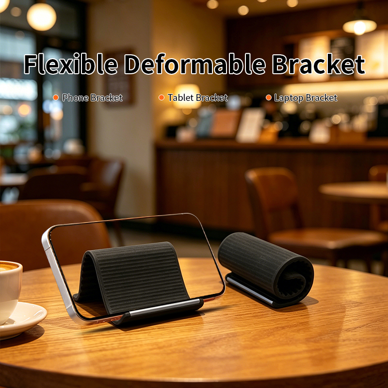 휴대용 접이식 실리콘 폰 스탠드, 유연하고 어떤 모양으 - Desk Phone Stand review and price