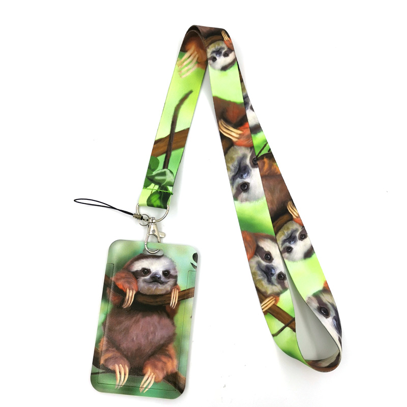 진짜 동물 나무 늘보 애니메이션 끈 배지 홀더 ID 카 - Neck Hanging Phone Holder review and price