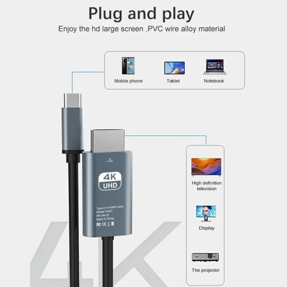 USB C to HDMI 4K 어댑터, 휴대폰, 노트북 - Hdmi Phone Adapter review and price