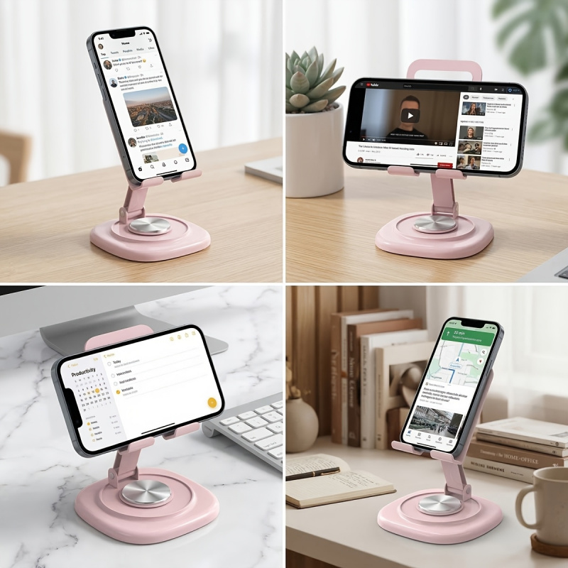 마카롱 데스크탑 메탈 회전식 휴대폰/태블릿 거치대 -  - Desk Phone Stand review and price