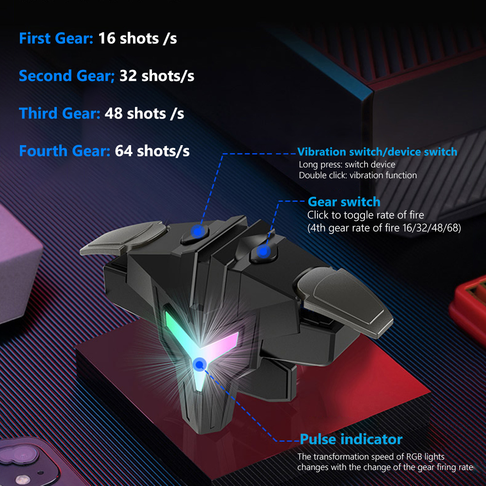 1/2개 RGB/기계식 4손가락 모바일 게임 트리거 P - Gaming Trigger Phone review and price