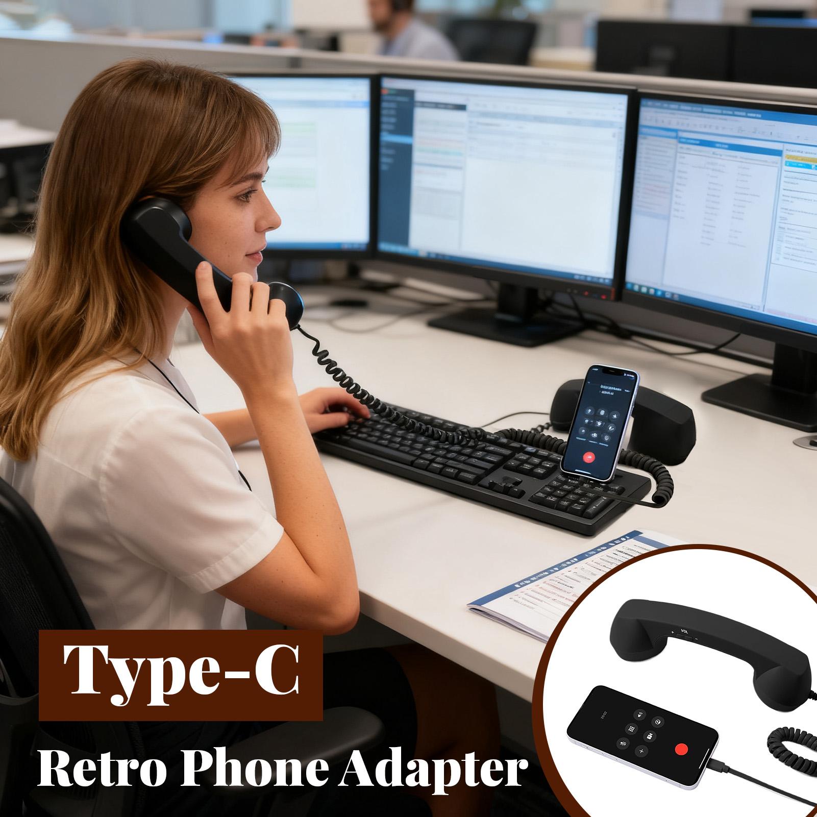타입-C 레트로 전화 어댑터 유선 전화 변환기 마이크  - Retro Handset Phone review and price