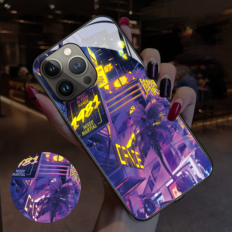 사이버 펑크 스타일 스마트 발광 휴대폰 케이스, 삼성  - Led Flash Case review and price