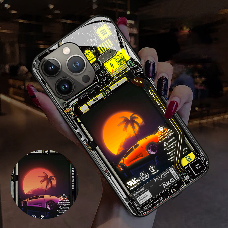 사이버 펑크 스타일 스마트 발광 휴대폰 케이스, 삼성  - Led Flash Case review and price