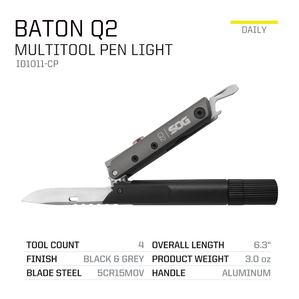 SOG BATON Q2 4 in 1 멀티 도구 펜 소형 - Led Flash Case review and price