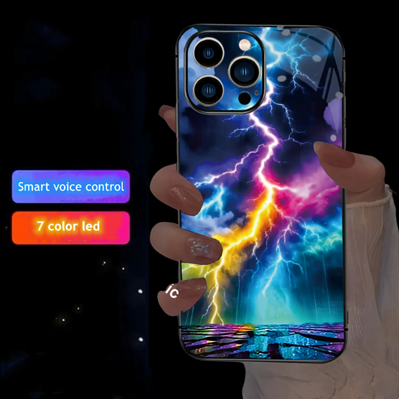 풍경 무지개 LED 폰 케이스 아이폰 17 16 15  - Led Flash Case review and price