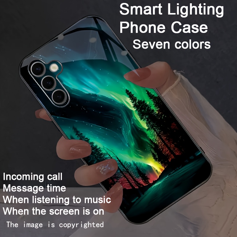 풍경 무지개 LED 폰 케이스 아이폰 17 16 15  - Led Flash Case review and price