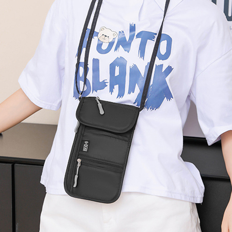 휴대용 Crossbody 가방 여행 여권 문서 가방 다 - Neck Hanging Phone Holder review and price