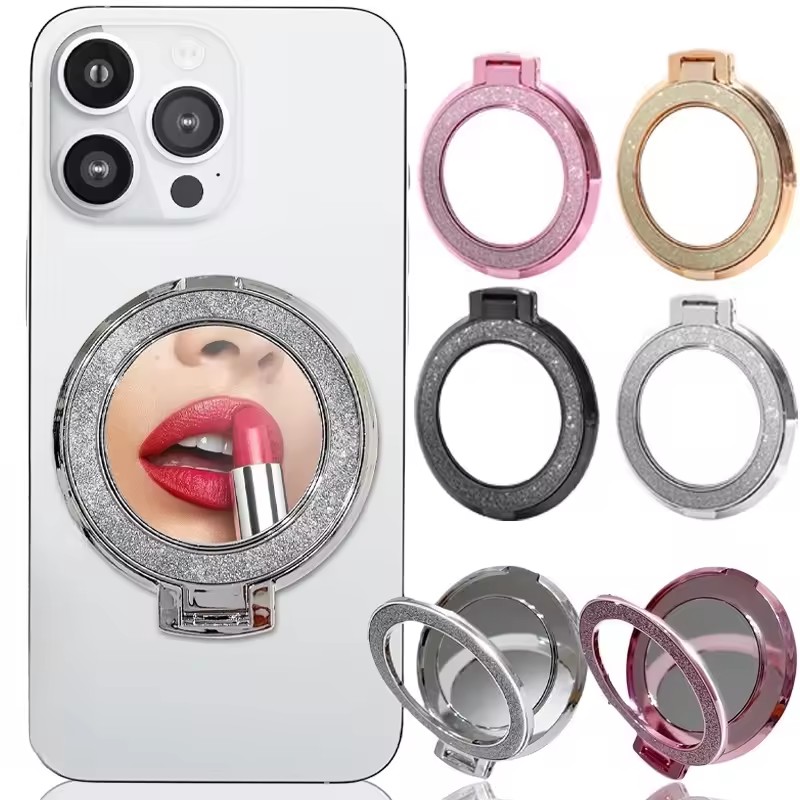 반짝이 휴대 전화 홀더 링 그립 라운드 미러 핸드폰 마 - Phone Kickstand Ring review and price